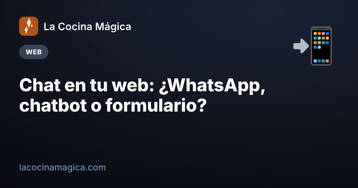Chat en tu web: ¿WhatsApp, chatbot o formulario?