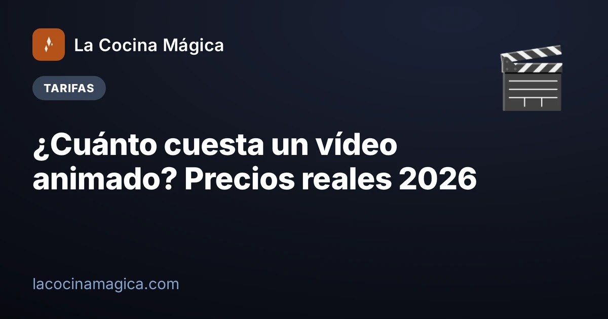 ¿Cuánto cuesta un vídeo animado? Precios reales 2026