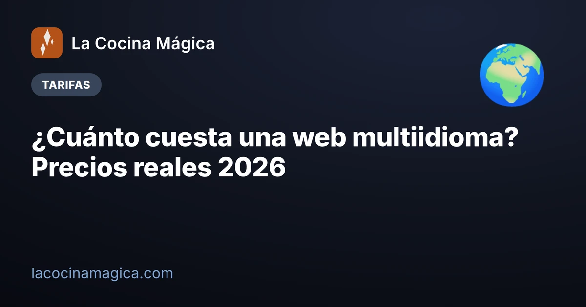 ¿Cuánto cuesta una web multiidioma? Precios reales 2026