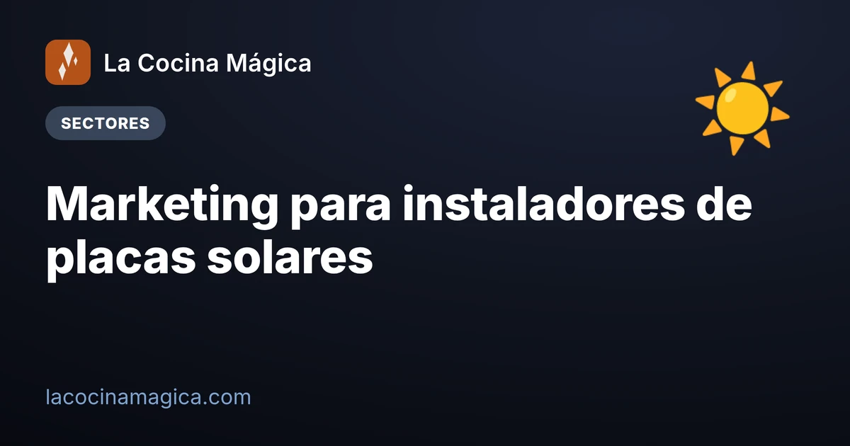 Marketing para instaladores de placas solares