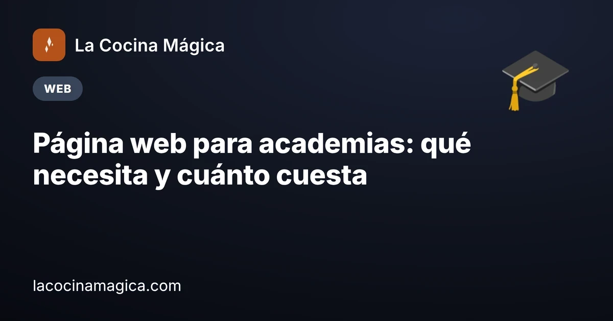 Página web para academias: qué necesita para llenar grupos (y cuánto cuesta hacerla)