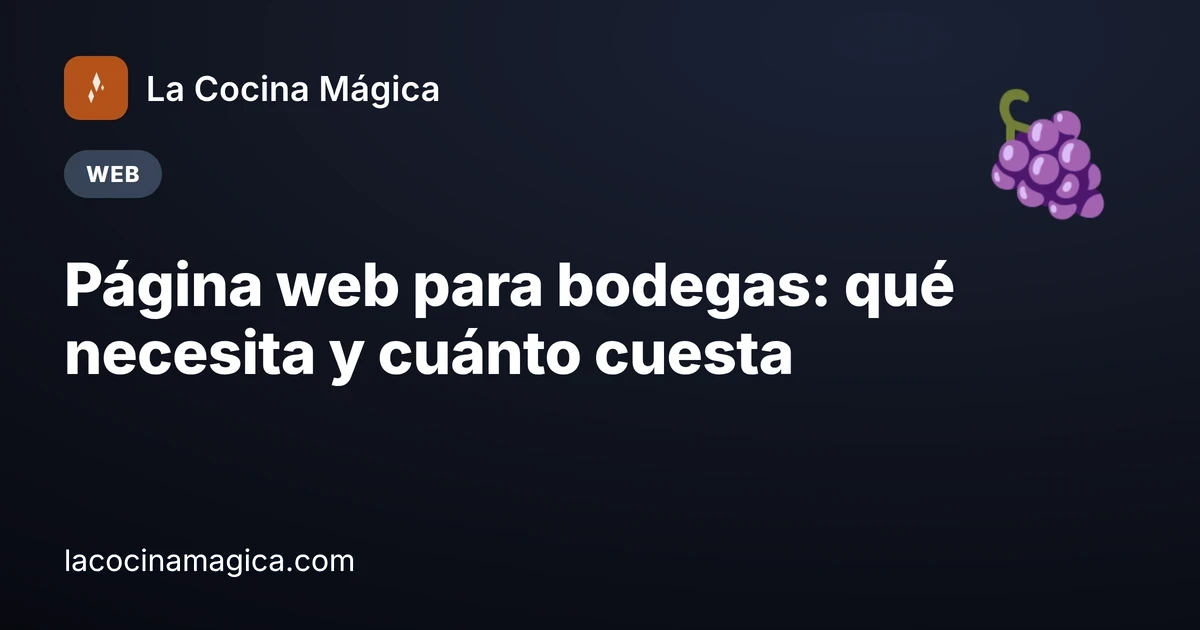 Página web para bodegas: reservas de enoturismo y venta directa en un mismo sitio